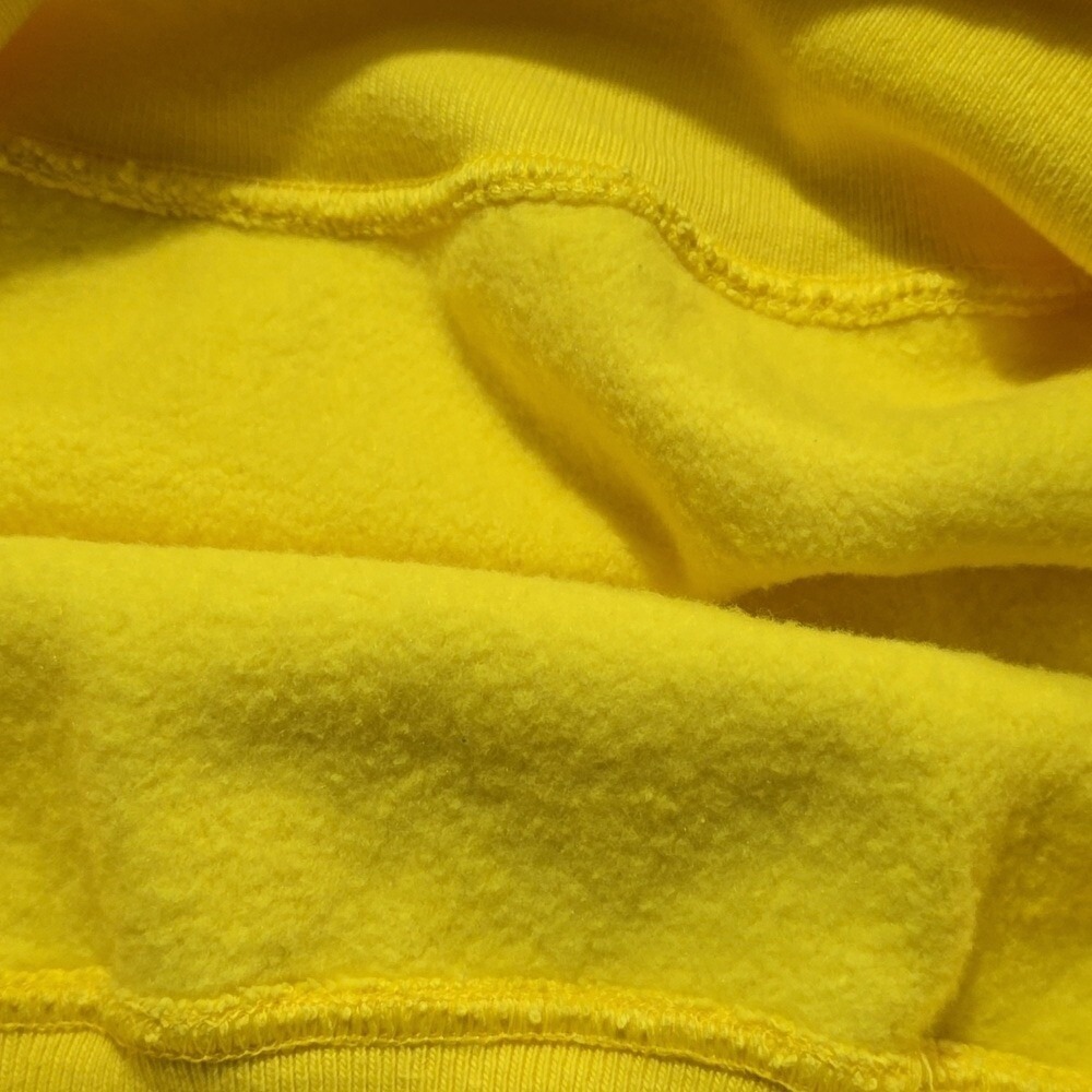 Champion Unisex Reverse Weave Retro Embroidered Logo Sweatshirt Bright Yellow S - Picture 9 of 14